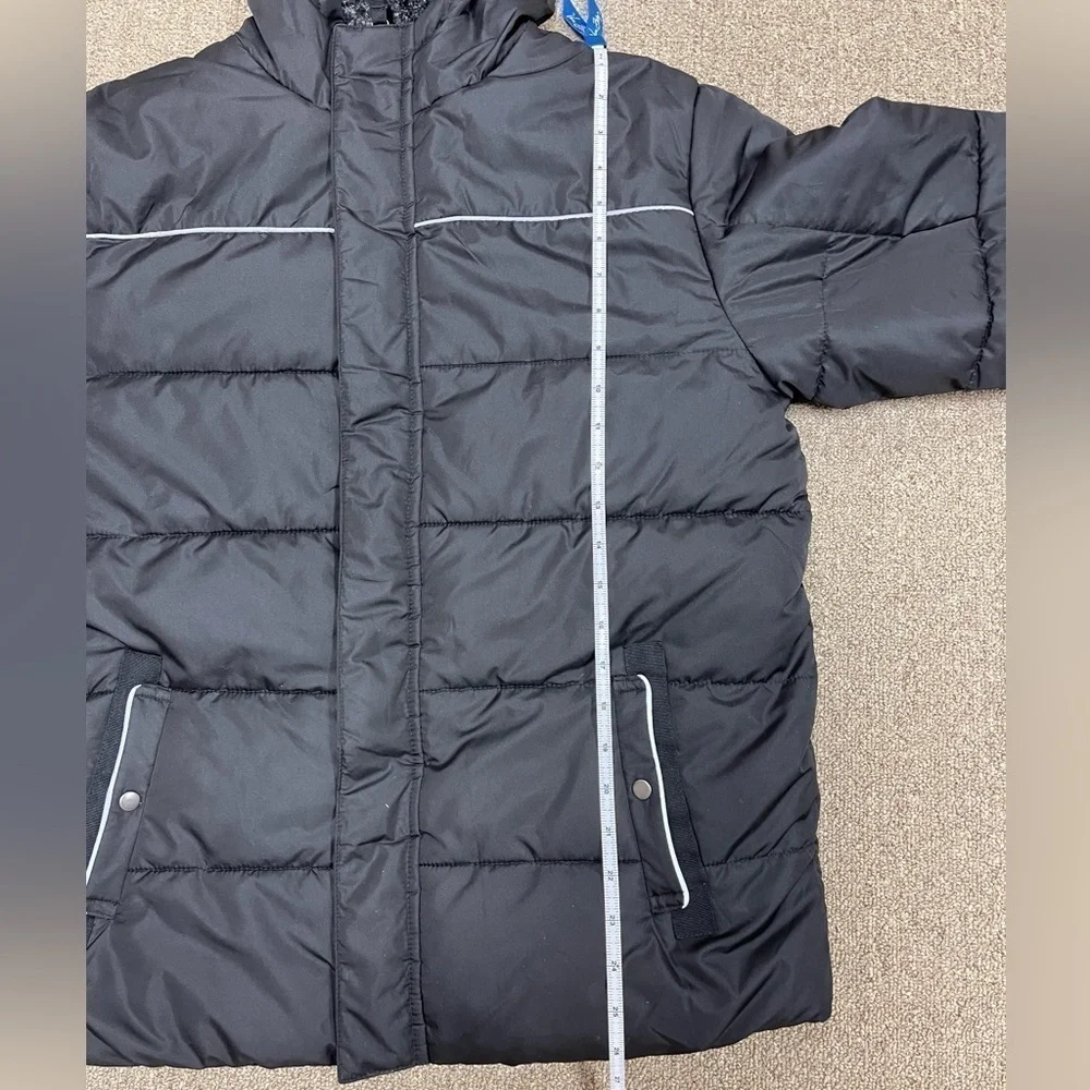 Swiss Tech: Boys Black Puffer Quilted Winter Coat, Size XXL (18)